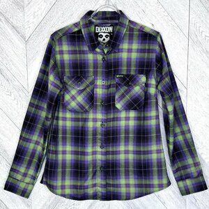 Dixxon Flannel Co. Misfits Womens Size Medium Plaid Long Sleeve Button Up Shirt